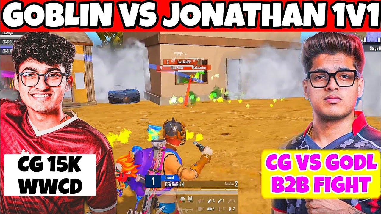 CARNIVAL GAMING Goblin Vs Jonathan 1v1 🔥 CG Vs GodLike B2B Fight ️ CG ...