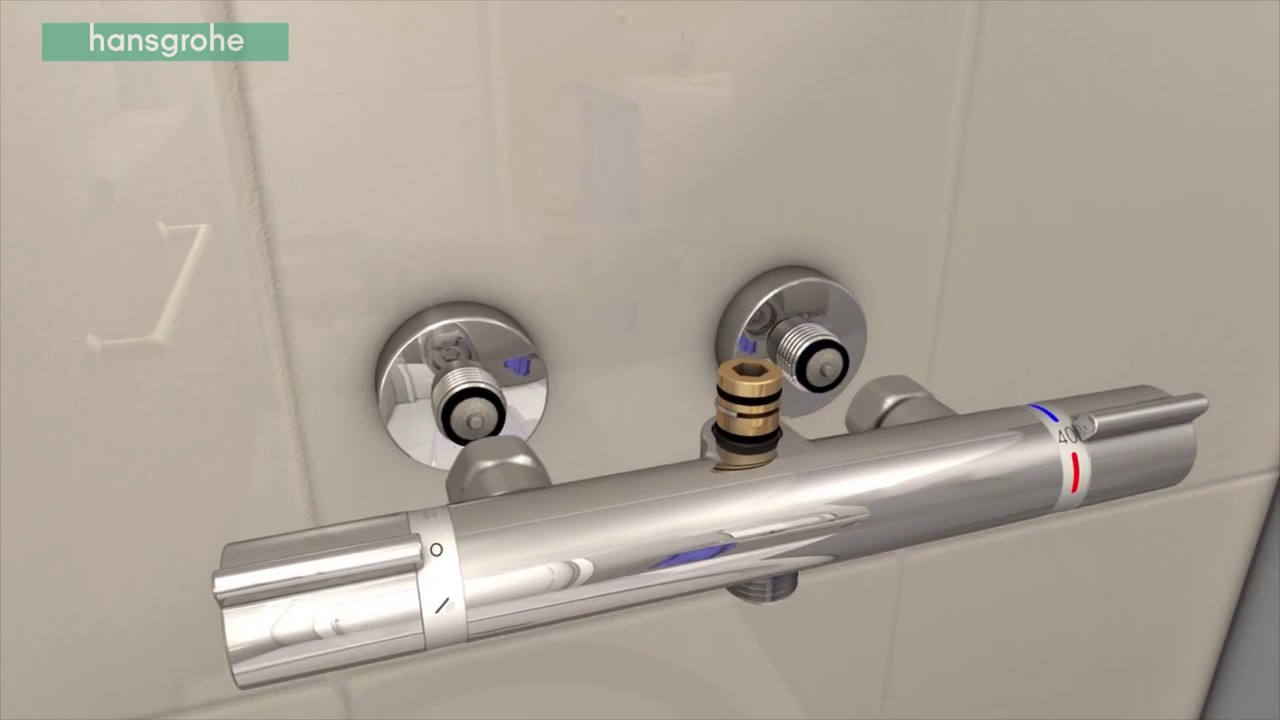 Монтаж Hansgrohe Verso 220 Showerpipe (27237000) YouTube