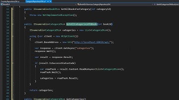 Consume Web API in ASP.Net Core MVC: Get All Categories For Book 30/40