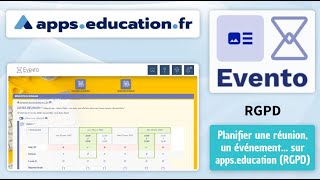 Tutoriel - Evento par Renater / Apps-education de l'EN (planifier événement, réunion, RDV...)