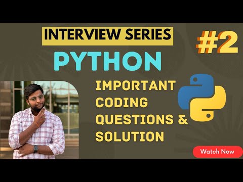 Python Interview Series | Master Interview With Interview Series | Coding Questions for Data Science