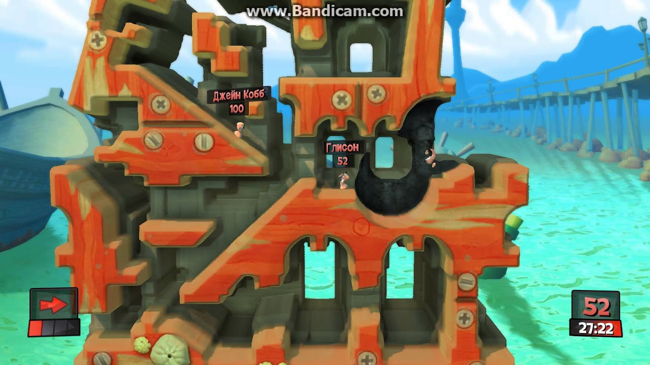 WormsRevolution № 1 я играю в ВОРМС