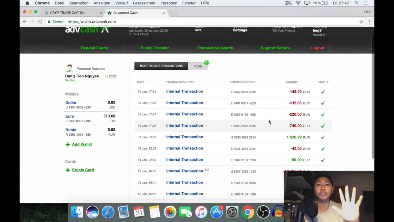 Cryp Trade Capital - Auszahlung der Investmentgemeinschaft