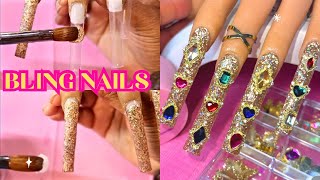 Watch me work: 24k Gold Acrylic Nail freestyle 💎✨