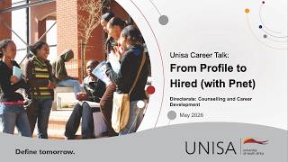 Unisa Career Talk: From profile to hired with Pnet
