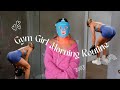 Gym girl morning routine  micd up glute workout