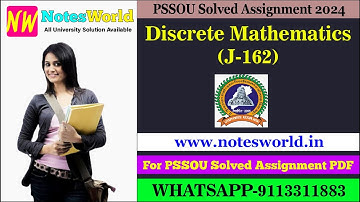 PSSOU Discrete Mathematics (J-164) Solved Assignment 2024 (January - December 2024) - NotesWorld