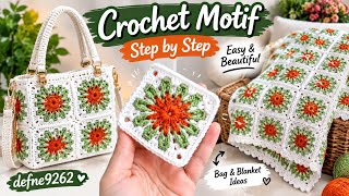 Easy Crochet Pyramid Pattern 🧶✨️| Beautiful Crochet Bag & Blanket Model #Crochet