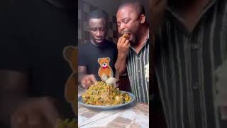 He said "Don't make noise" so that his wife will not find out that he is eating her food in secret 🤣 screenshot 3