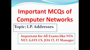 Important MCQs of Computer Networks | Important MCQs Related to IP Addresses | Expected Questions