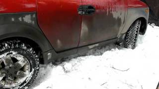 Honda Element Bfgoodrich all terrain on snow