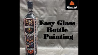 Easy And Simple Bottle Painting For Bigginers | Bottle Art | Trending Arts