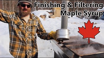 How We Finish And Filter Maple Syrup - Backyard Sap Boiling At Home