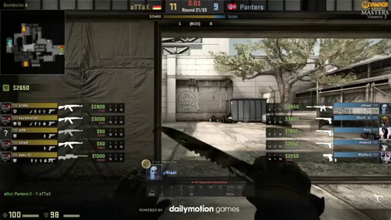 ALTERNATE aTTaX vs PANTERS de_cache map2 99Damage Masters