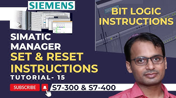Siemens PLC Training 15 - Set and Reset Instructions in Siemens STEP 7 Simatic Manager