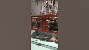 1 Ltr. Double Station Auto De-flashing & 100 Point Parison Controller SERVO. #blowmouldingmachine