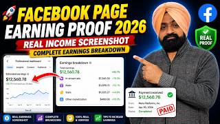 🚀 Facebook Page Earning Proof 2026 | Real Income Screenshot & Complete Earnings Breakdown