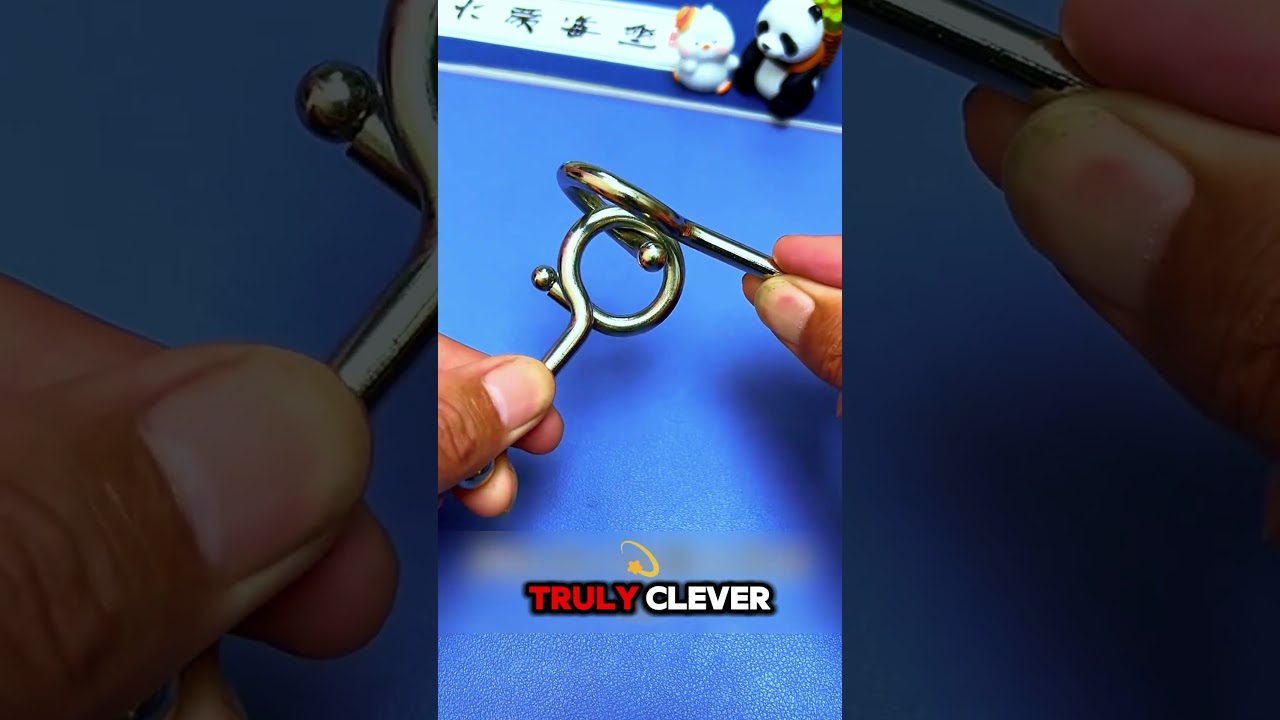 A smart person can separate these two interlocked metal rings. 