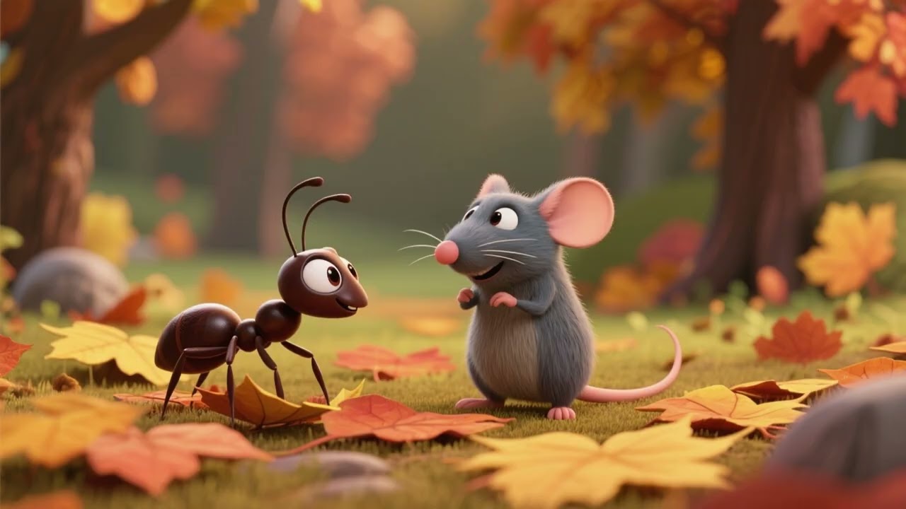 🍂🐜🐭 Ant and Mouse Autumn Leaves | Nursery Rhymes & Kids Songs