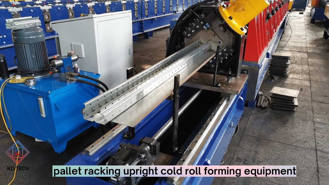 pallet racking upright cold roll forming equipment - YouTube