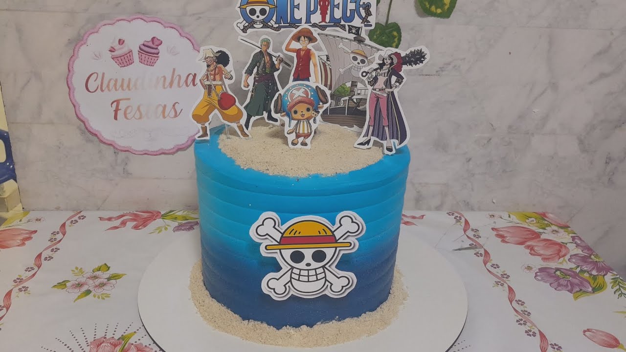 Decoração de bolo tema One Piece
