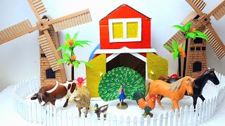 diy horse and sheep small house, diorama rumah mini sapi dan ayam #viral #trending #video #diy