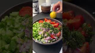 SUMMER SALAD OVER COTTAGE CHEESE