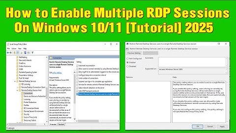 How to Enable Multiple RDP Sessions On Windows 10/11 [Tutorial] 2025