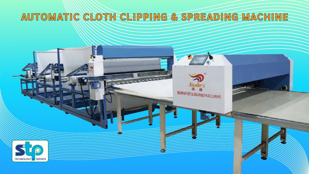 Automatic Cloth Clipping & Spreading Machine - YouTube