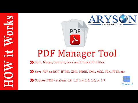 Split, Merge, Convert, Unlock & Secure PDF Files using PDF Manager Tool