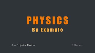 Unit 3 Problem 1 -- Projectile Motion (horizontal initial velocity off of a cliff)