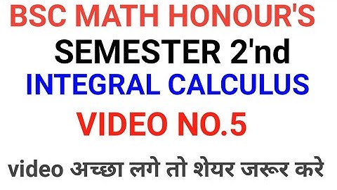 BSC MATH HONOUR
