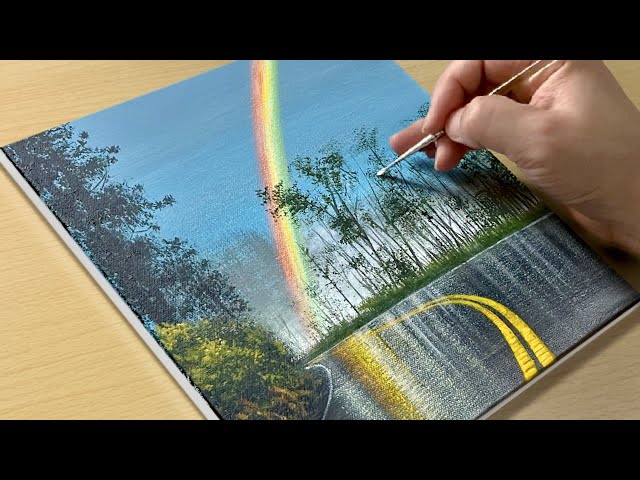 Rainy Day Painting / Acrylic Painting for Beginners - YouTube