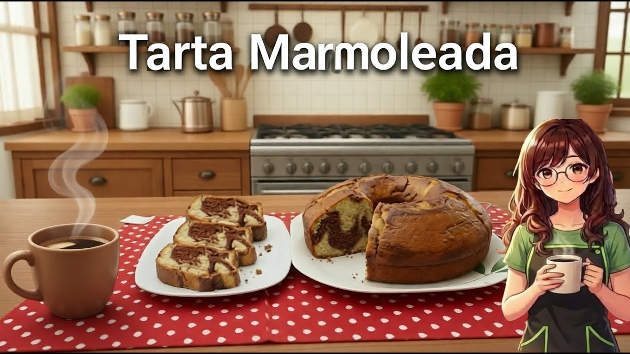 Tarta Marmoleada deliciosa y esponjosa, la mejor receta que puedes encontrar.