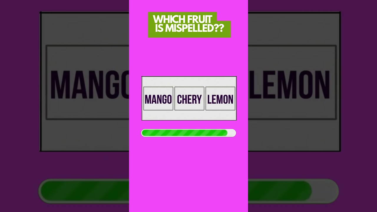 Can You Find the Misspelled Fruit? 99% Fail This Brain Test