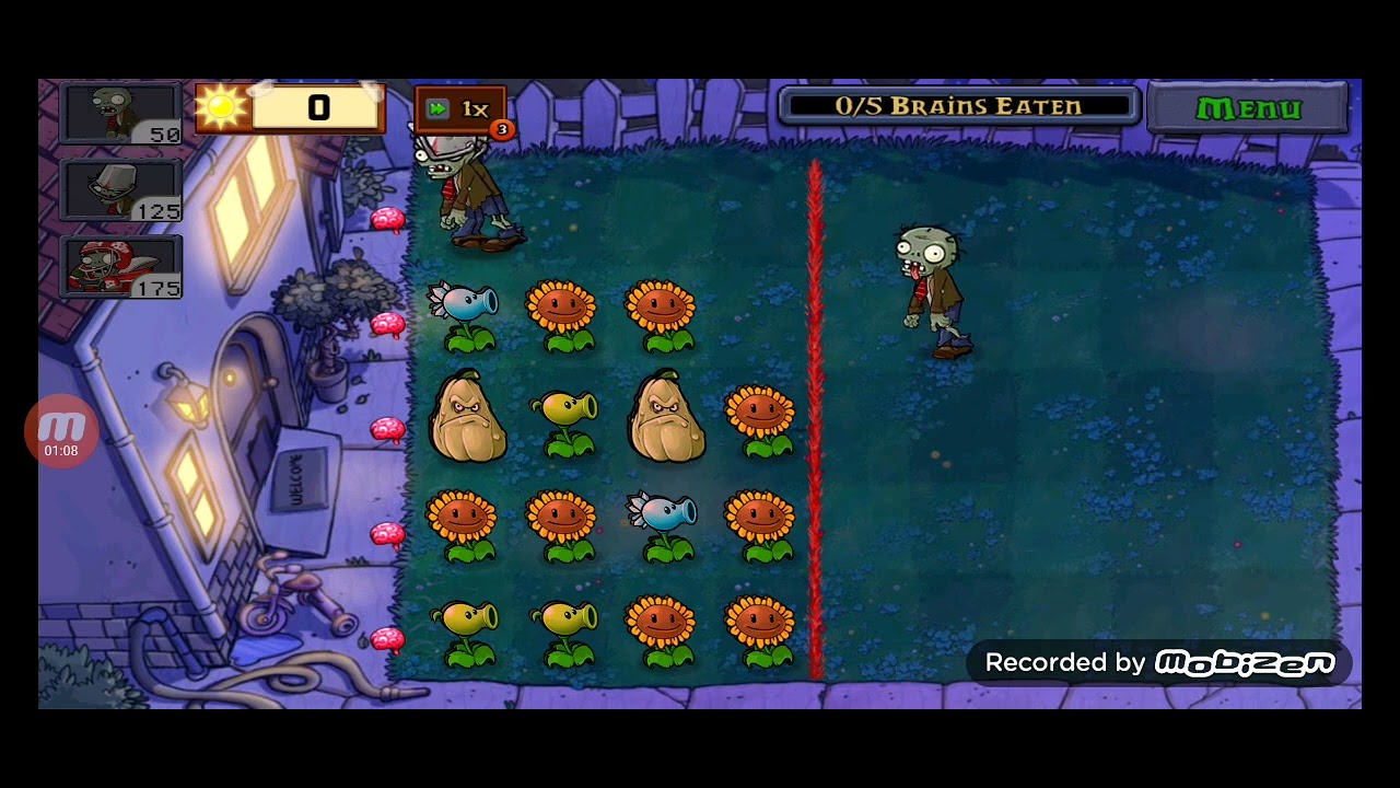 Plants vs Zombies Android iOS - Bonus levels: Brain Eater Puzzle game