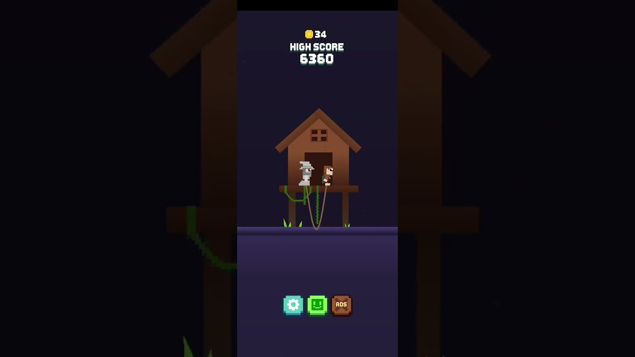 cave man scape two brothers in one rope | 