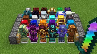 all 100 armor combined in Minecraft experiment?