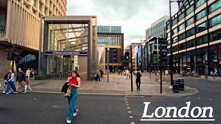 London Waking Up | Walk from Tottenham Court Road to Ye Olde Cheshire Cheese Pub | 4K