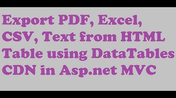using DataTables CDN in ASP.net mvc to print pdf, excel, csv