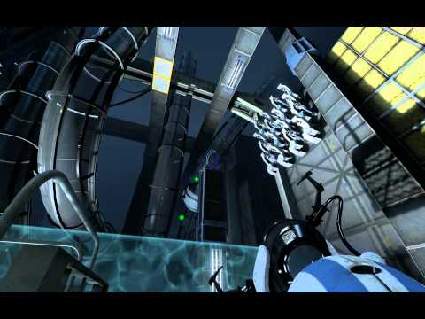 Portal 2 Co-Op Walkthrough: Course 3, Chambers 07, 08 (with rebootedsharpshooter, 1080p HD)