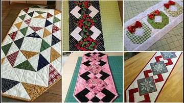 Different types of quilted patchwork table runner design by pop up fashion