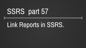 SSRS Link Reports Part 57 The End.