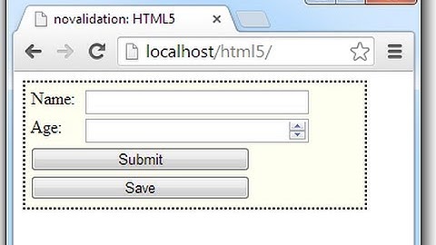 Form novalidate attribute: HTML5