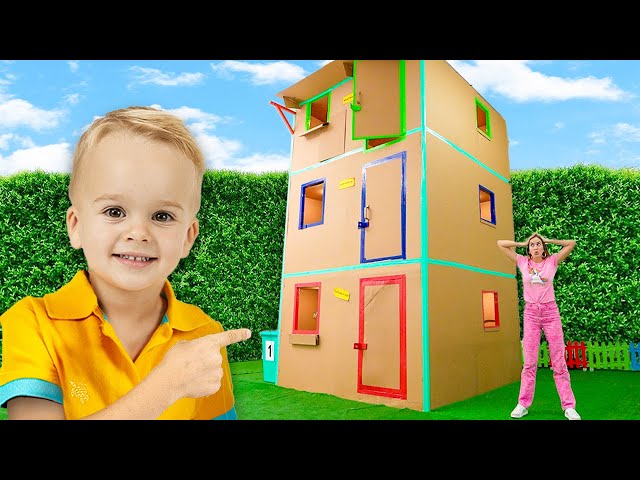 Giant Cardboard House - Funny Kids Adventures! class=