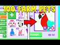 Trading 100 FARM EGG PETS in 20 Minutes.. (Adopt Me)