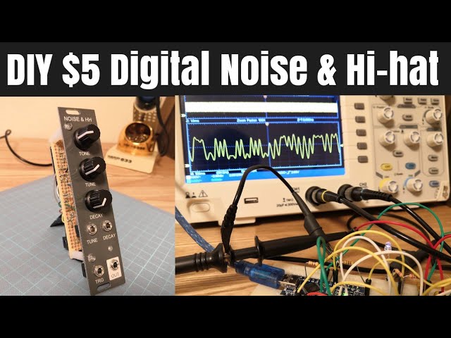 $5 ] DIY eurorack modular synth Noise & Hi-hat with easy VCA