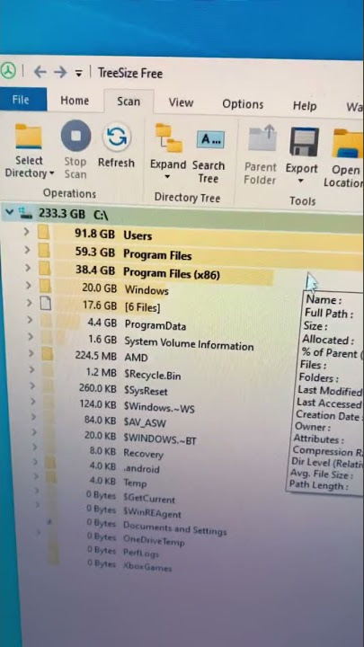 Find what is taking up space on Windows PC