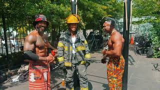 Can a fire fighter complete 50 pulls ups ups and 100 push ups in under 5 minutes @BrolyGainz007 