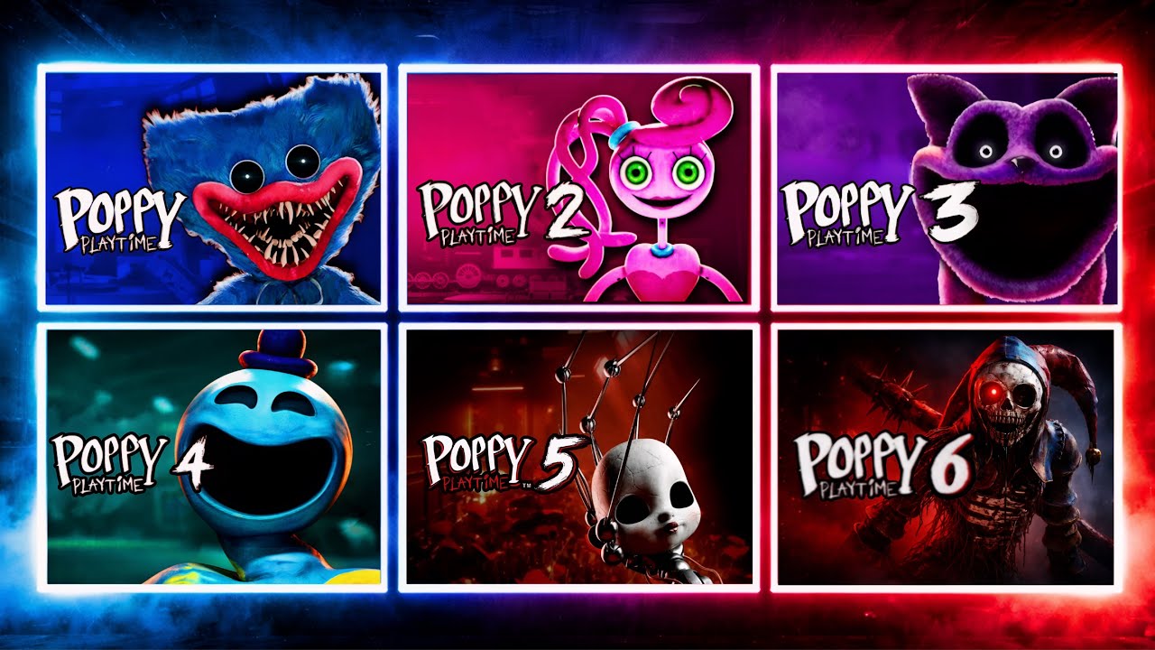 Poppy Playtime Chapter 1, 2, 3, 4, 5 & 6 | Full Game Walkthrough | No Commentary 4K
